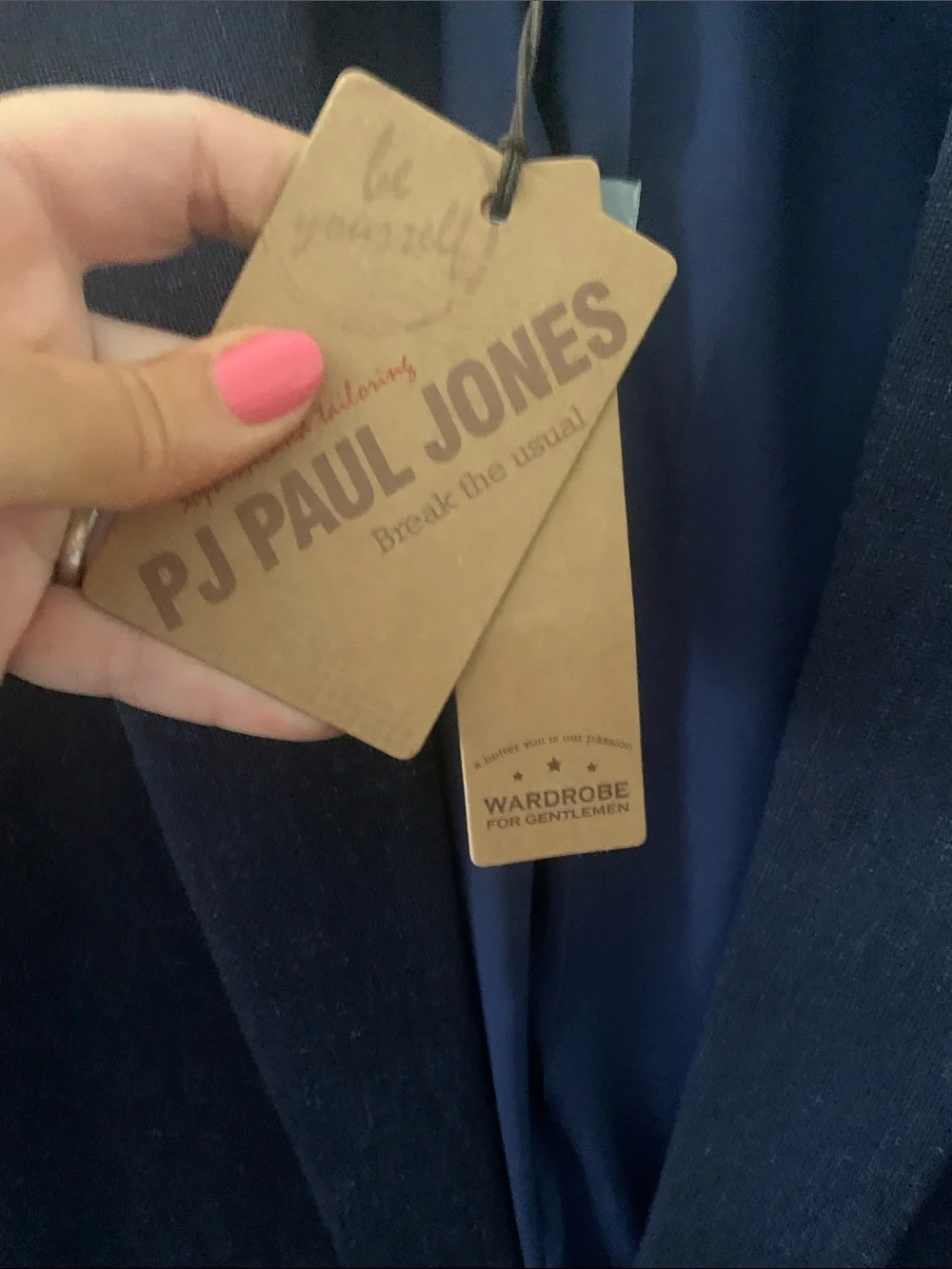 NWT PJ Paul Jones Men's Navy Single-Breasted Blazer - Classic Tailored Fit XXL